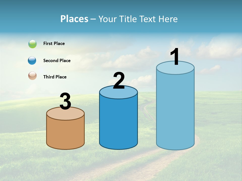 Spring Sunset Hill PowerPoint Template