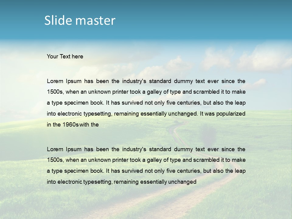 Spring Sunset Hill PowerPoint Template