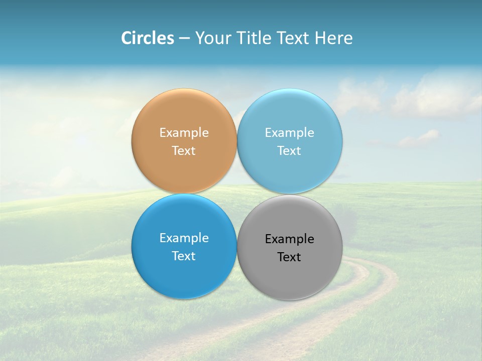 Spring Sunset Hill PowerPoint Template