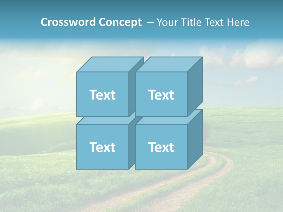 Spring Sunset Hill PowerPoint Template