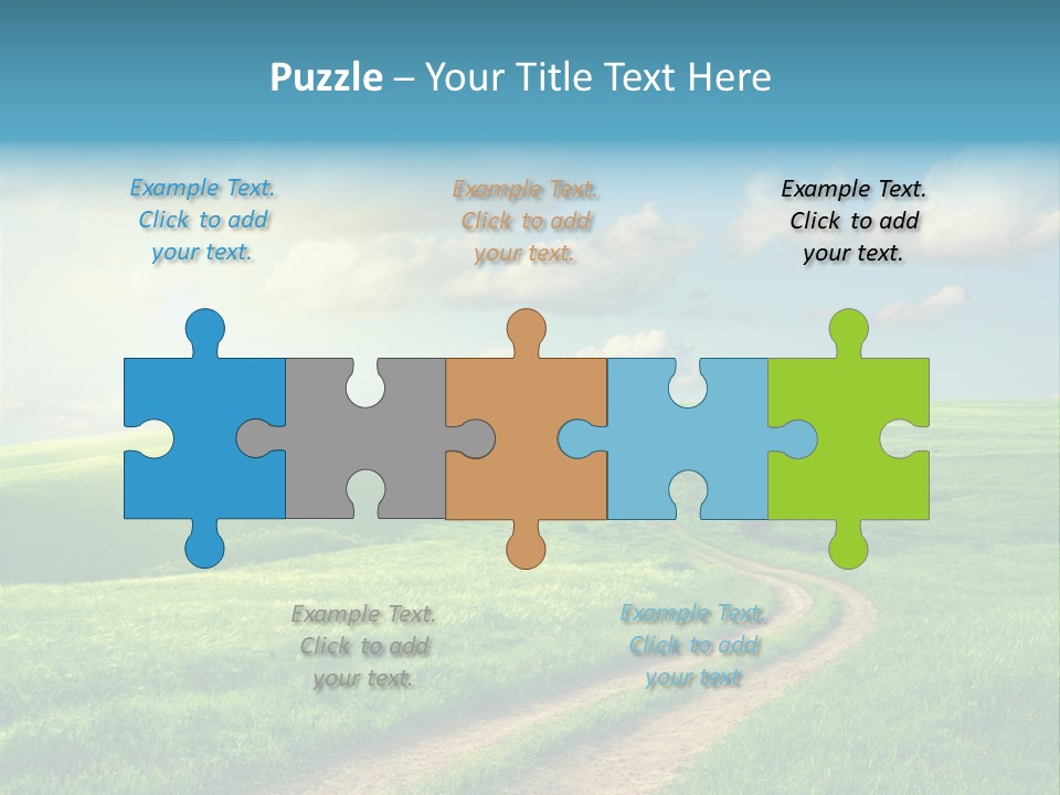 Spring Sunset Hill PowerPoint Template