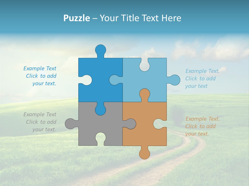 Spring Sunset Hill PowerPoint Template