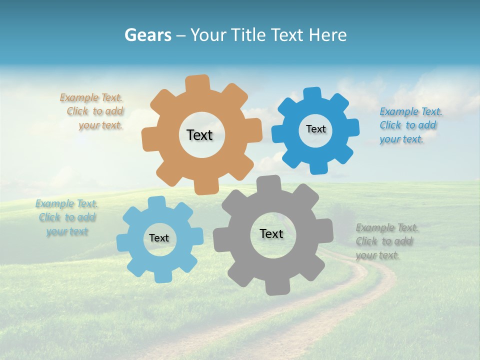 Spring Sunset Hill PowerPoint Template