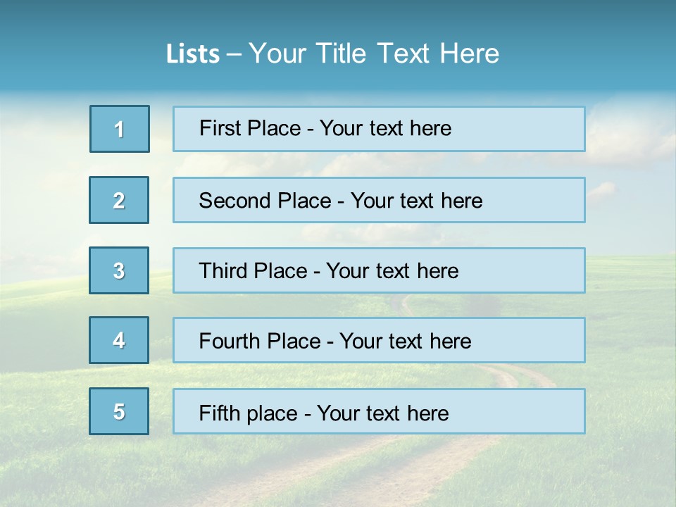 Spring Sunset Hill PowerPoint Template