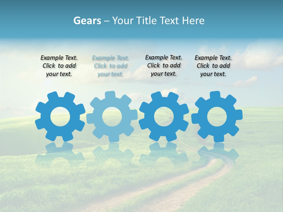 Spring Sunset Hill PowerPoint Template