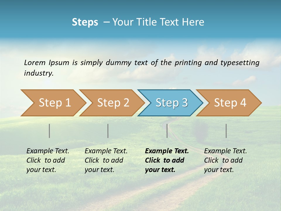 Spring Sunset Hill PowerPoint Template