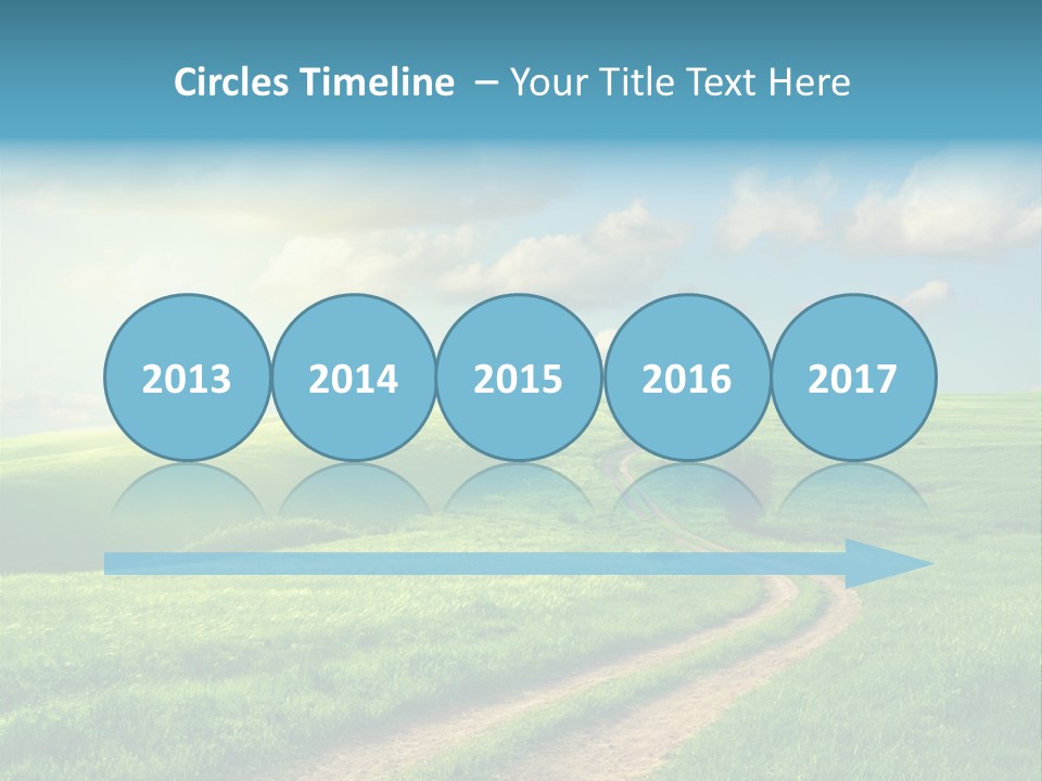 Spring Sunset Hill PowerPoint Template