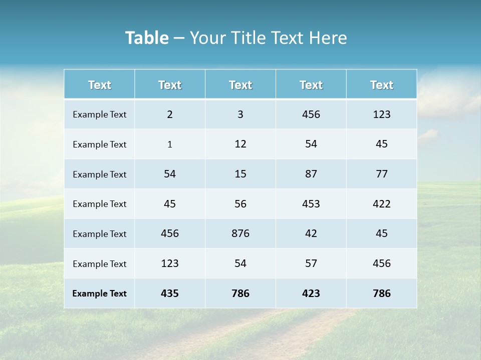 Spring Sunset Hill PowerPoint Template