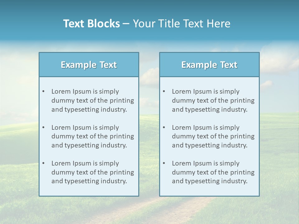 Spring Sunset Hill PowerPoint Template