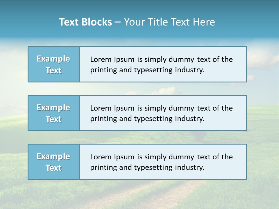 Spring Sunset Hill PowerPoint Template