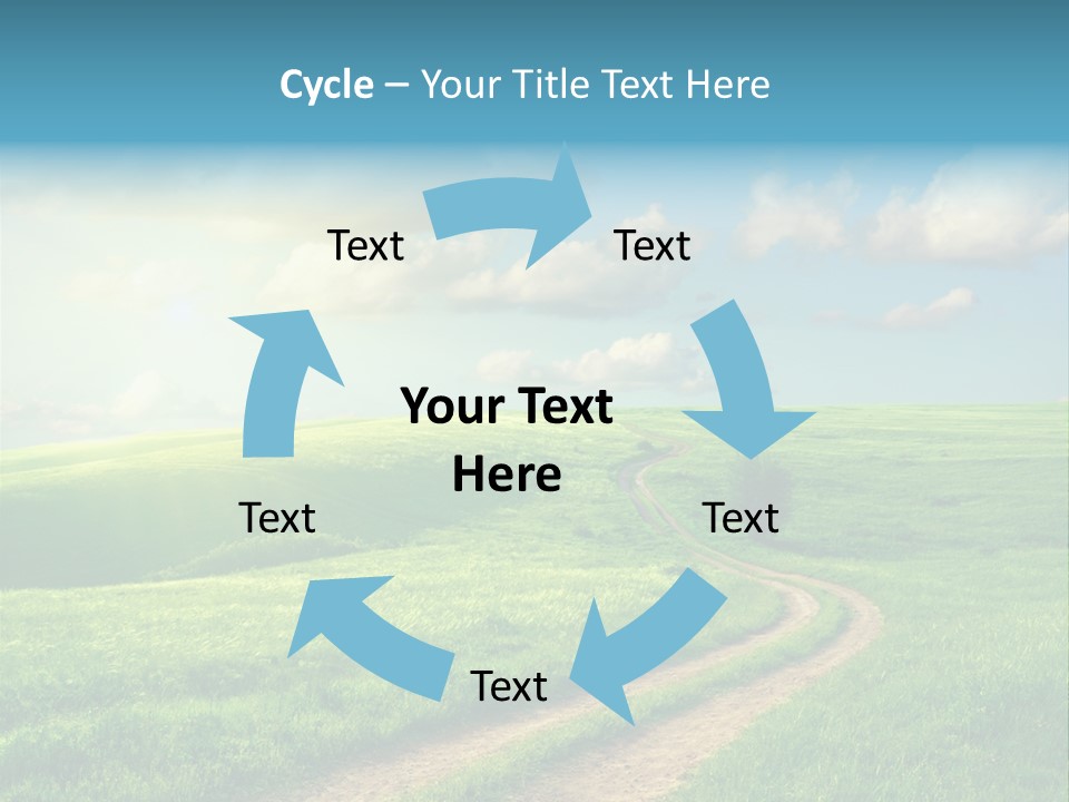 Spring Sunset Hill PowerPoint Template