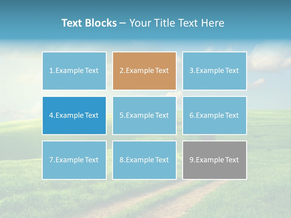 Spring Sunset Hill PowerPoint Template