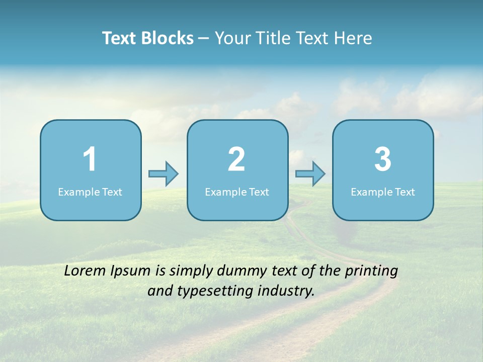 Spring Sunset Hill PowerPoint Template