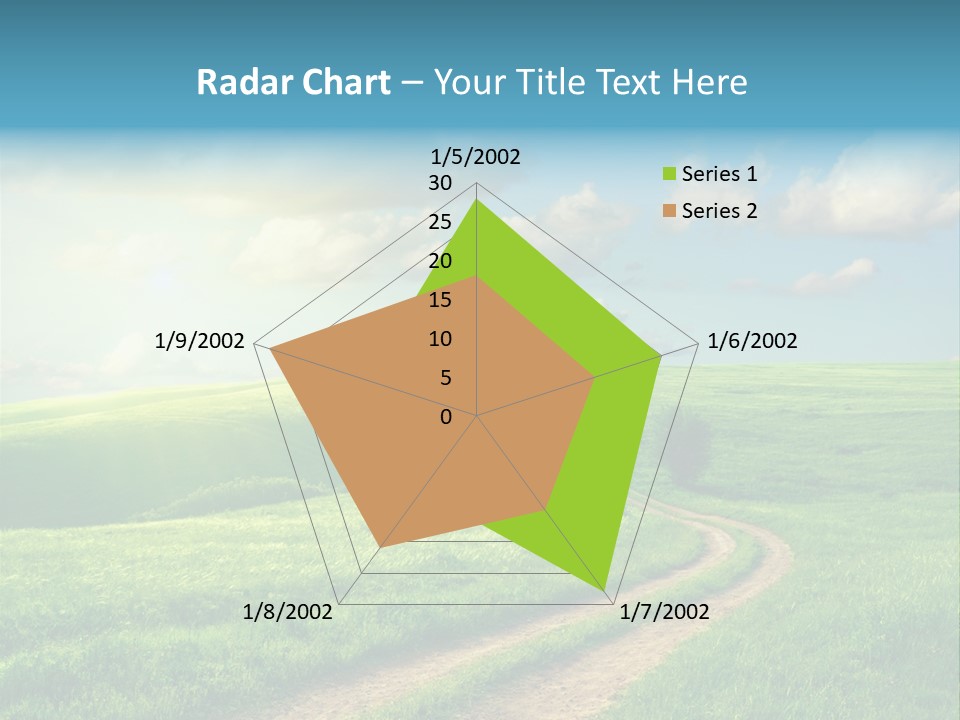 Spring Sunset Hill PowerPoint Template
