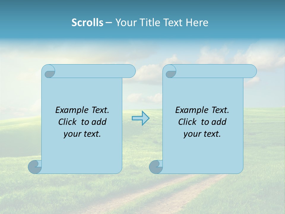 Spring Sunset Hill PowerPoint Template