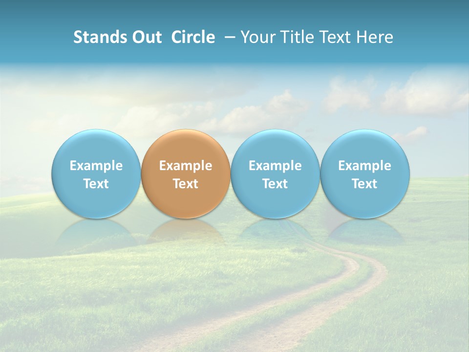 Spring Sunset Hill PowerPoint Template