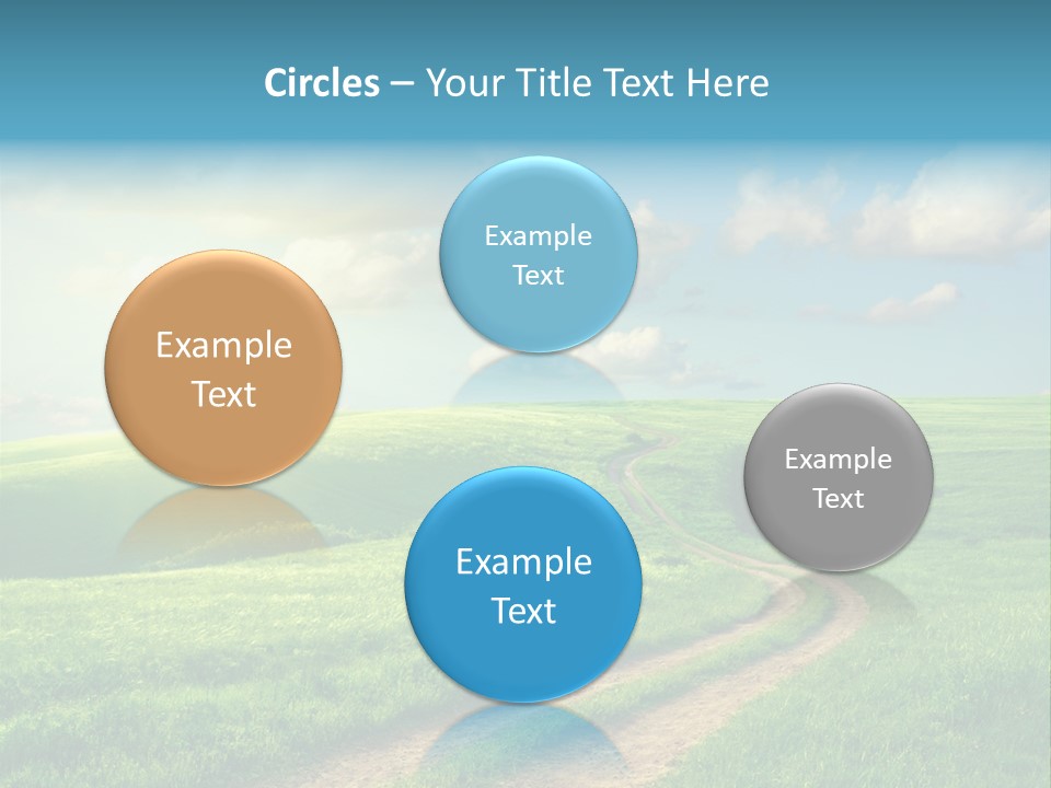 Spring Sunset Hill PowerPoint Template