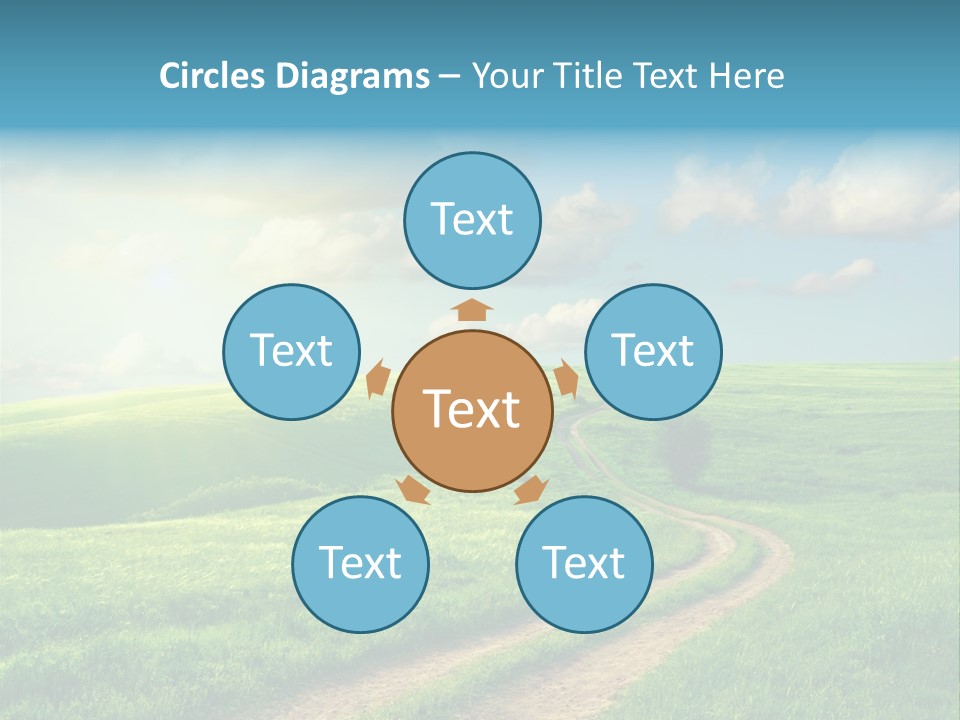 Spring Sunset Hill PowerPoint Template