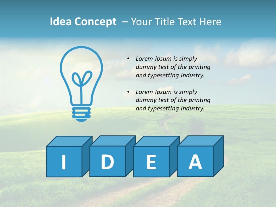 Spring Sunset Hill PowerPoint Template