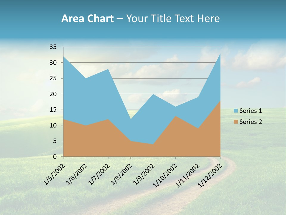 Spring Sunset Hill PowerPoint Template