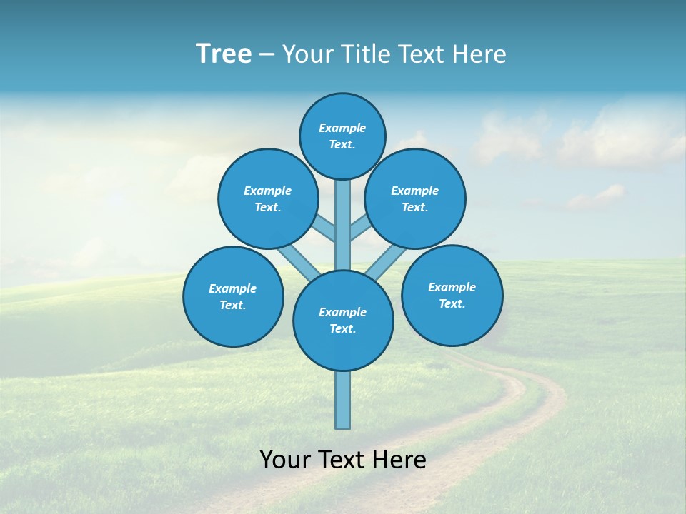 Spring Sunset Hill PowerPoint Template