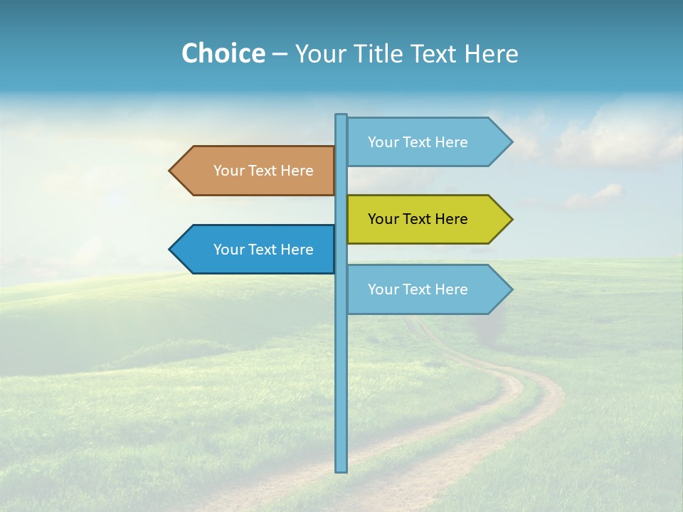Spring Sunset Hill PowerPoint Template