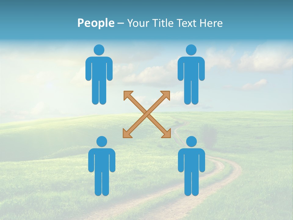 Spring Sunset Hill PowerPoint Template