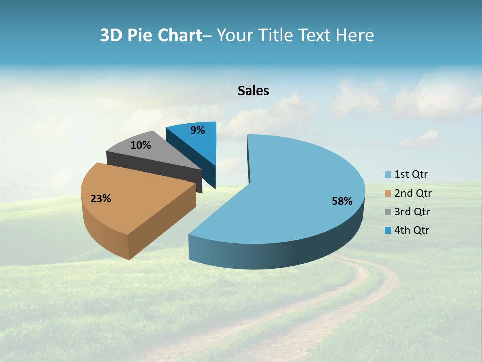 Spring Sunset Hill PowerPoint Template