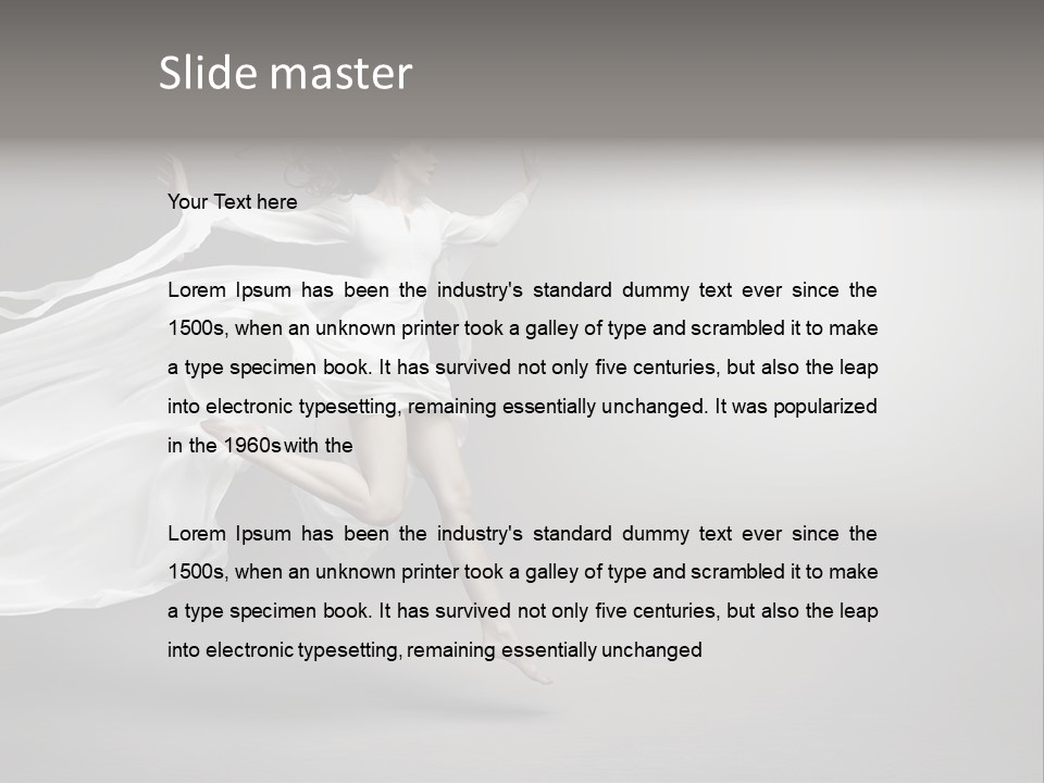 Dress Jump Human PowerPoint Template