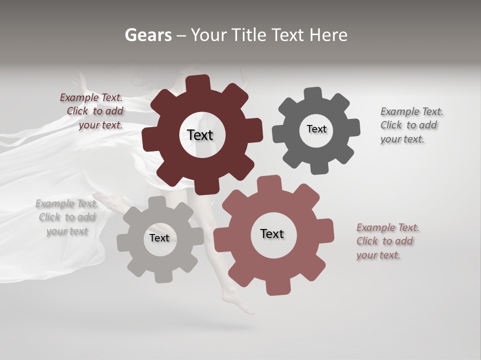 Dress Jump Human PowerPoint Template