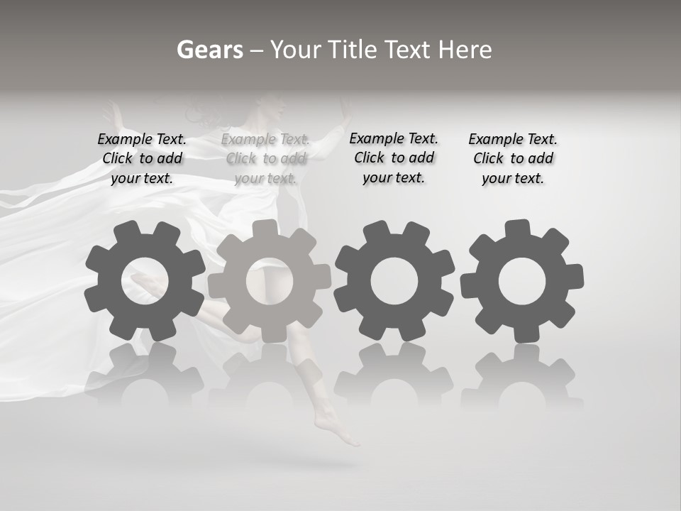 Dress Jump Human PowerPoint Template