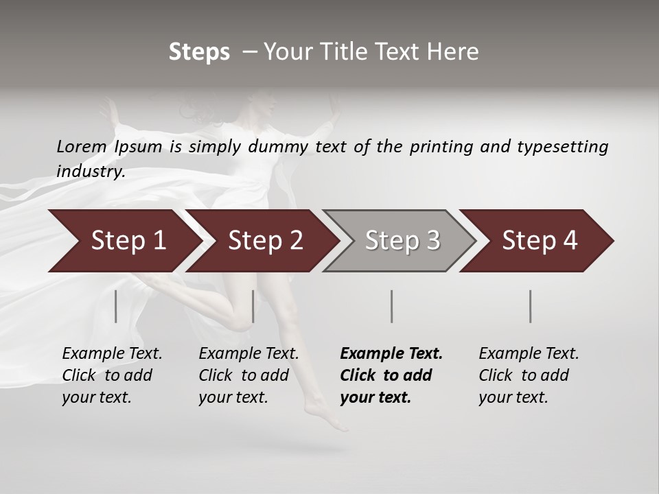 Dress Jump Human PowerPoint Template