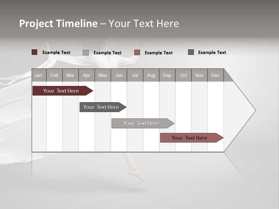 Dress Jump Human PowerPoint Template