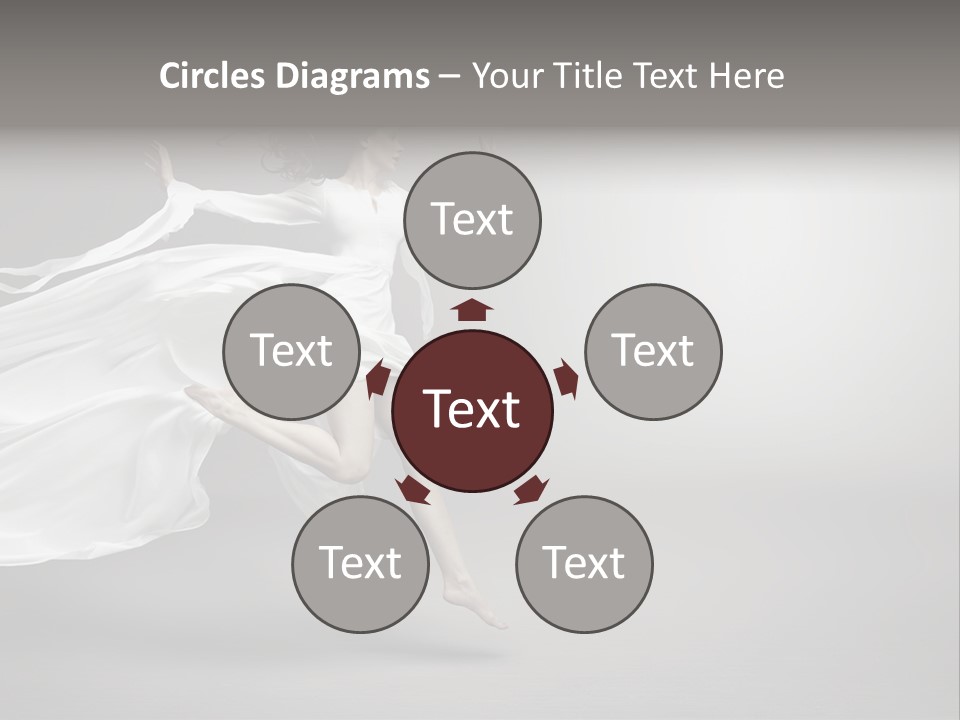 Dress Jump Human PowerPoint Template