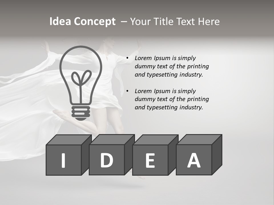 Dress Jump Human PowerPoint Template