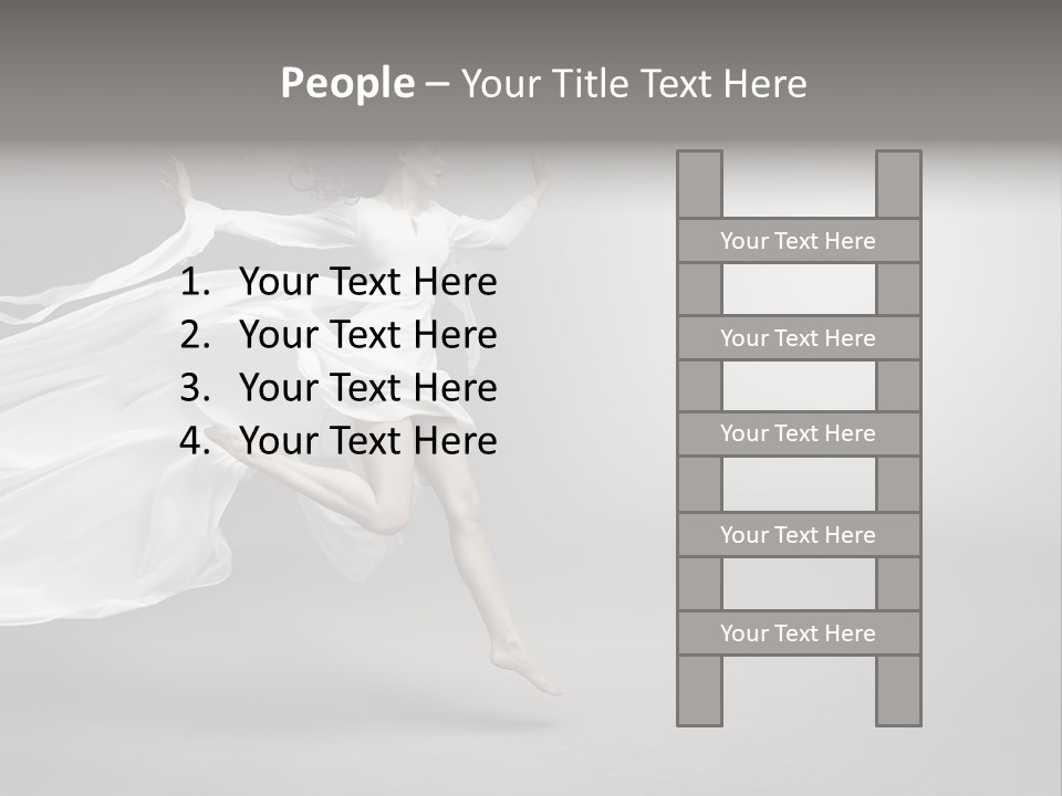 Dress Jump Human PowerPoint Template