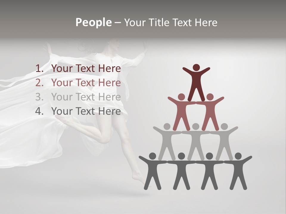 Dress Jump Human PowerPoint Template