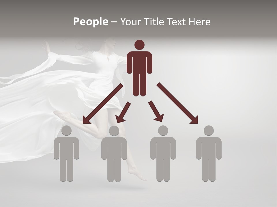 Dress Jump Human PowerPoint Template