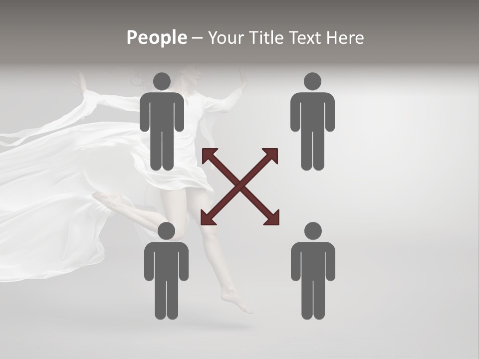 Dress Jump Human PowerPoint Template