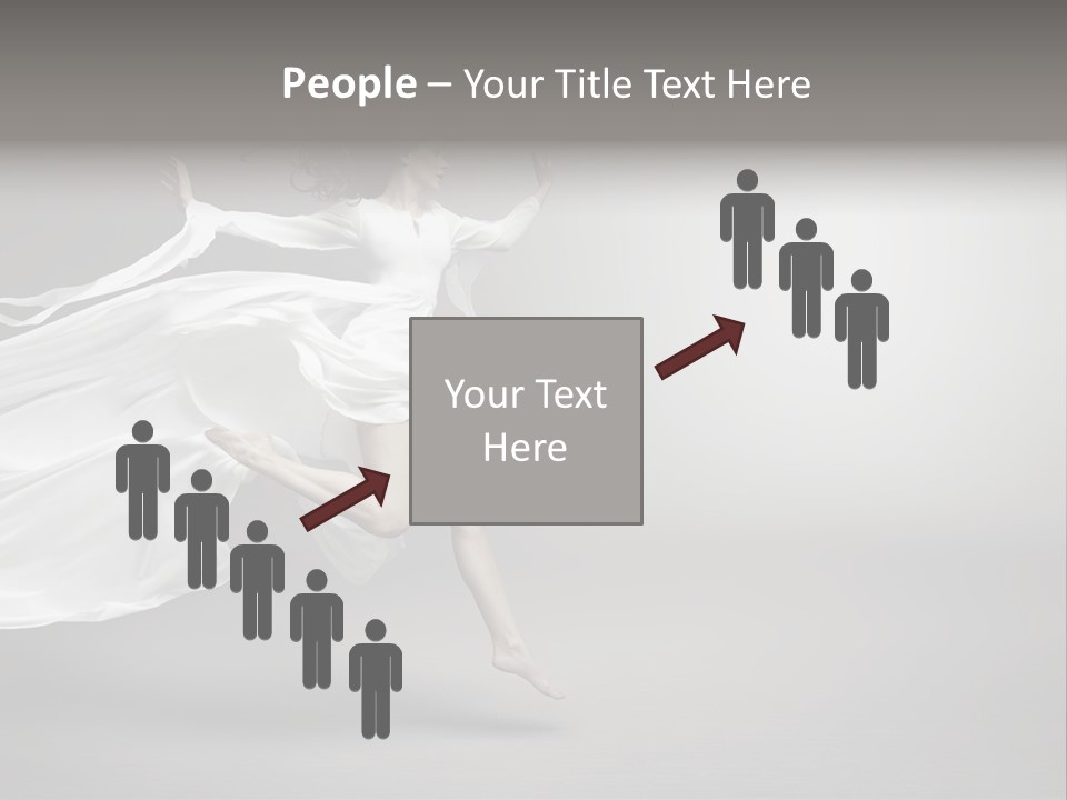Dress Jump Human PowerPoint Template
