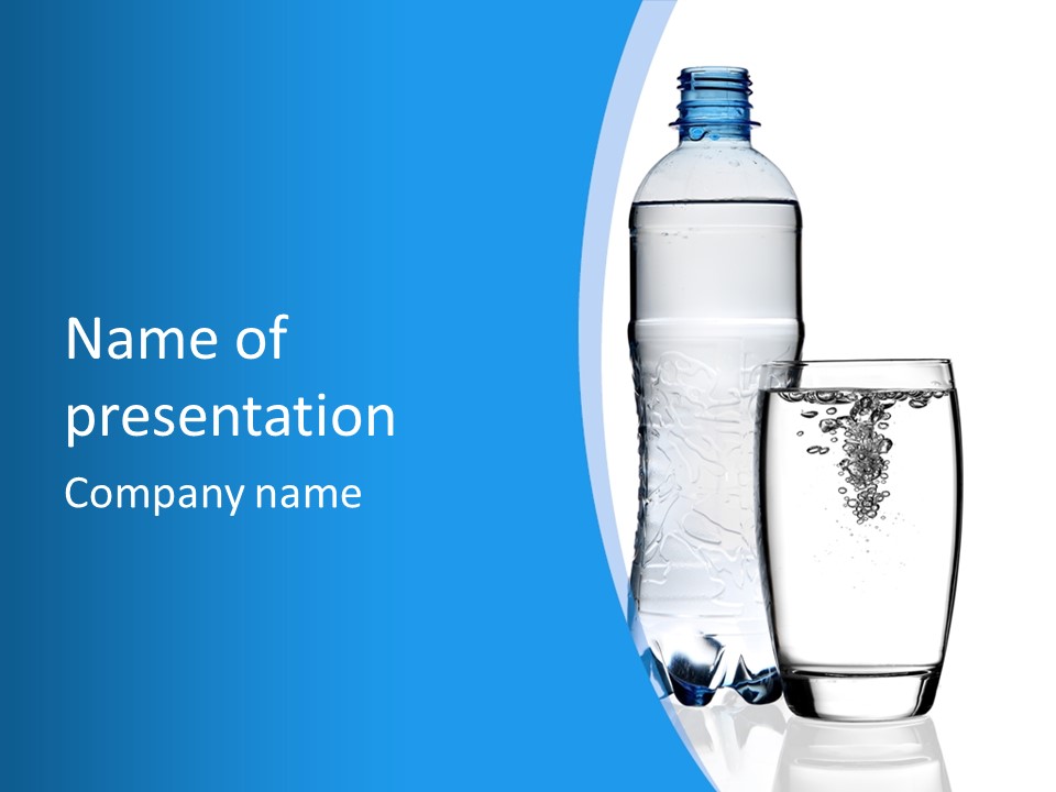 Movement Refreshment Glass PowerPoint Template