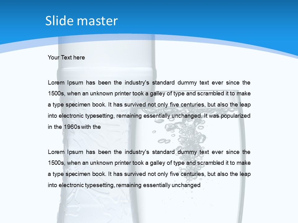 Movement Refreshment Glass PowerPoint Template