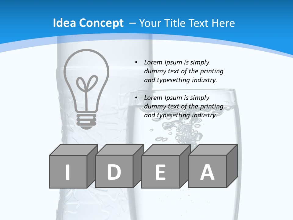 Movement Refreshment Glass PowerPoint Template