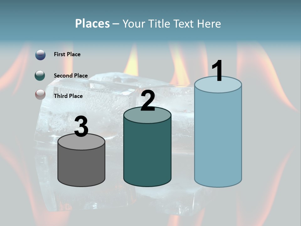 Flames Nobody Cubes PowerPoint Template