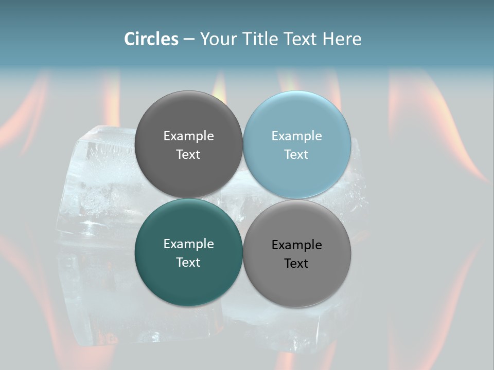 Flames Nobody Cubes PowerPoint Template