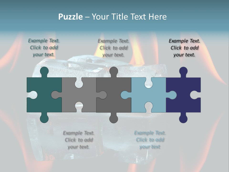 Flames Nobody Cubes PowerPoint Template