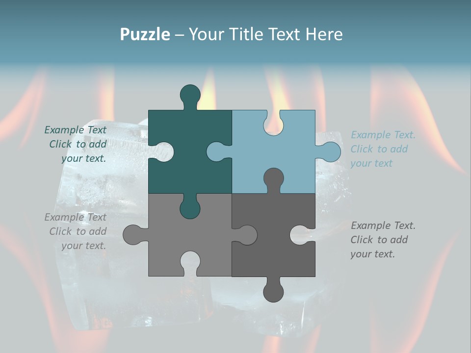 Flames Nobody Cubes PowerPoint Template