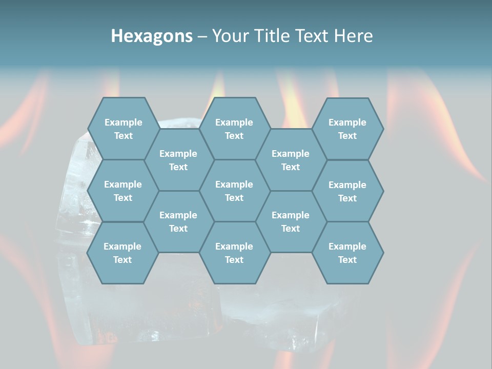 Flames Nobody Cubes PowerPoint Template