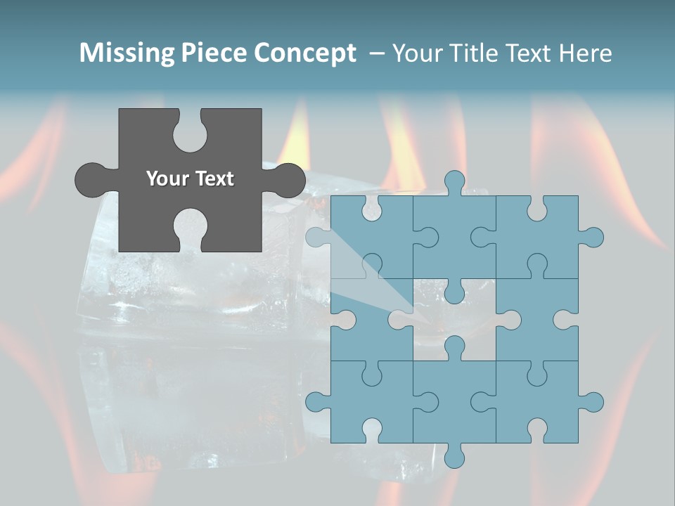 Flames Nobody Cubes PowerPoint Template