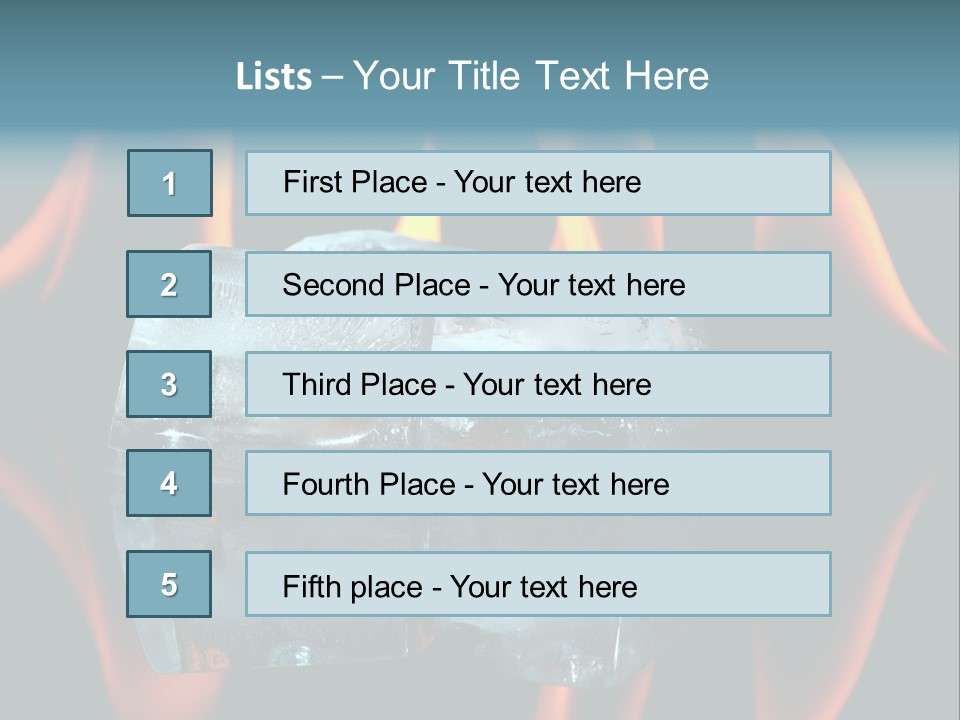 Flames Nobody Cubes PowerPoint Template